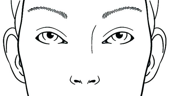 585x329 Coloring Pages Of Faces Coloring Pages Faces Large Pumpkin - Smiley Face Sketch