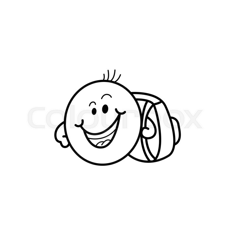800x800 Cute Male Smiley Face Or Emoticon In Sketch Style Smiling Holding - Smiley Face Sketch