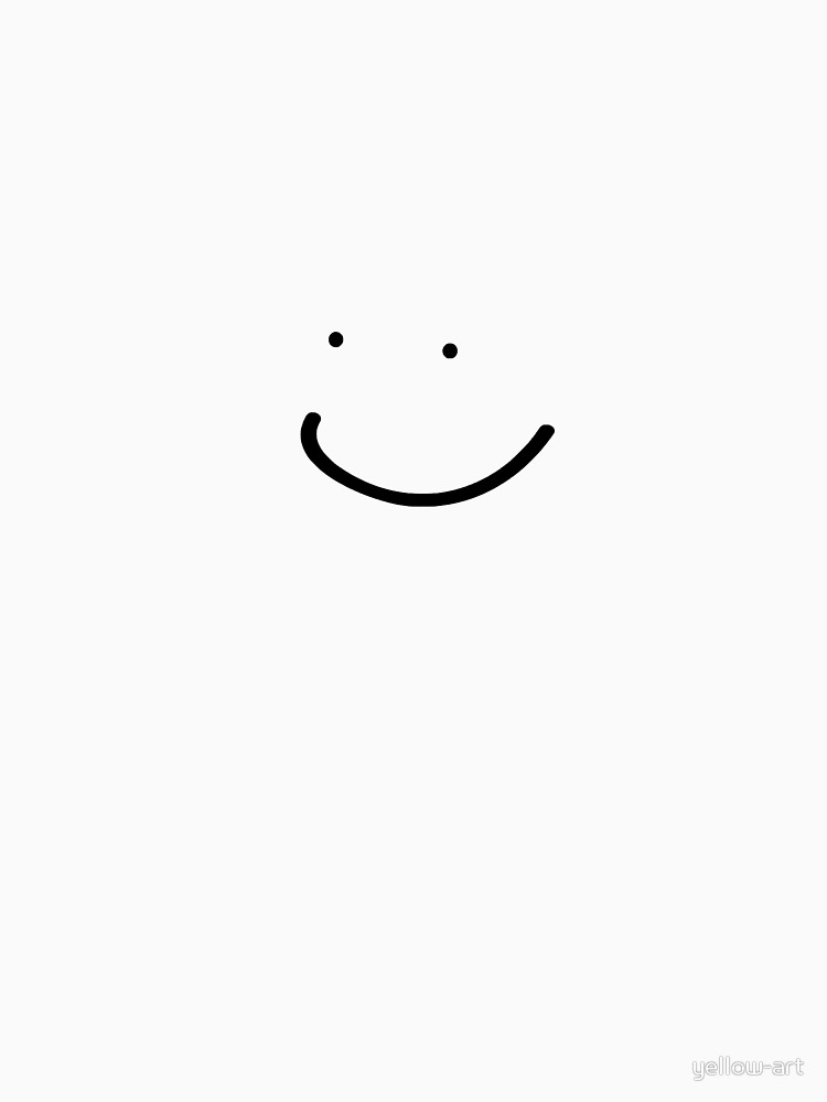 750x1000 Smiley Sketch Unisex T Shirt By Yellow Art Redbubble - Smiley Sketch