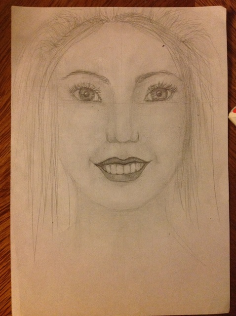 478x640 How To Draw A Face With A Smile - Smiling Face Sketch