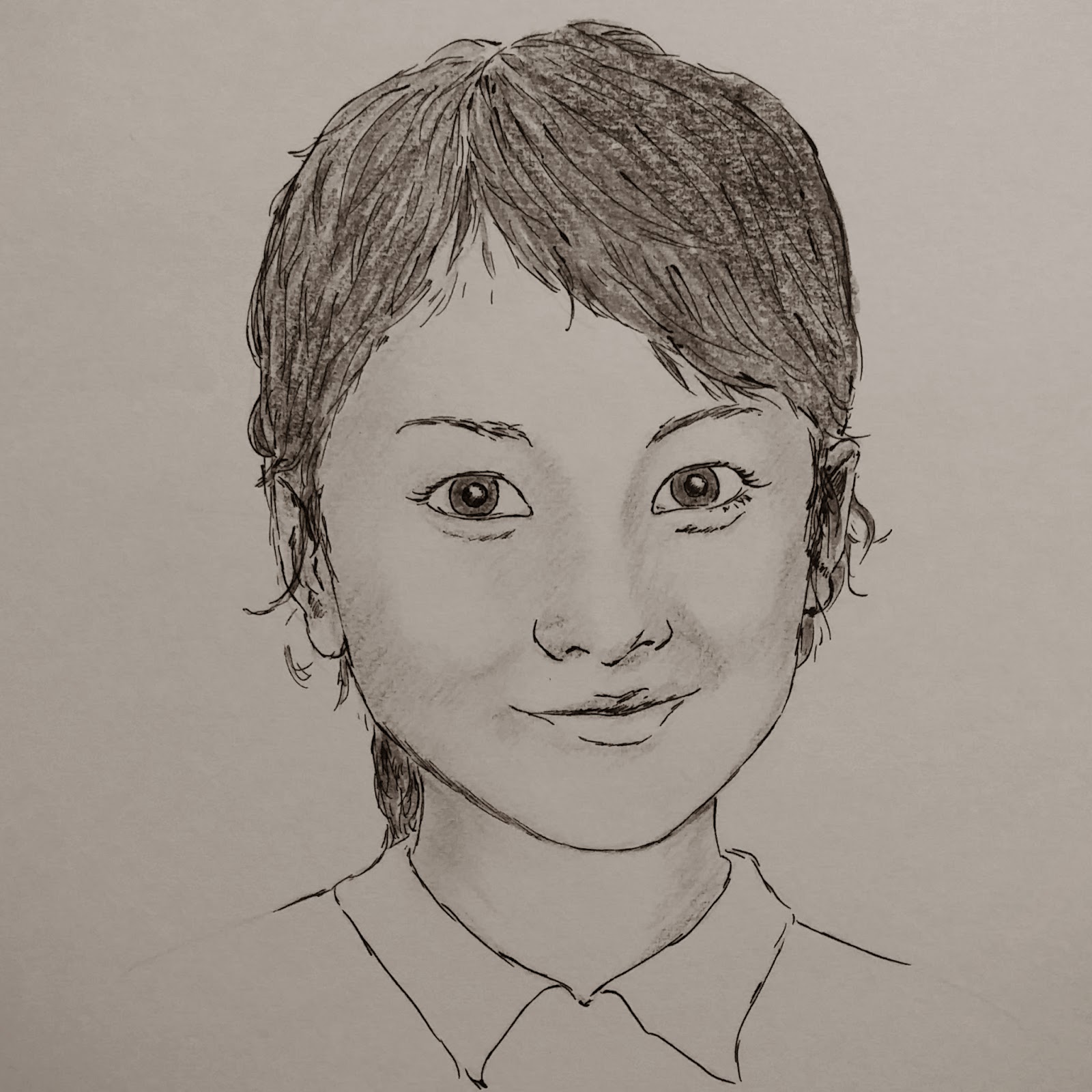 1600x1600 Masseu Learns To Sketch A Smiling Girl Sketch - Smiling Girl Sketch