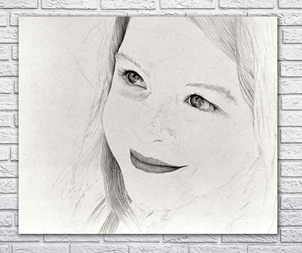 597x500 Original Pencil Portraitdrawingsketch Of A Smiling Girl - Smiling Girl Sketch