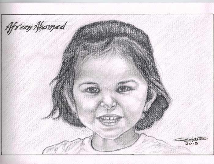 700x537 Smiling Girl - Smiling Girl Sketch