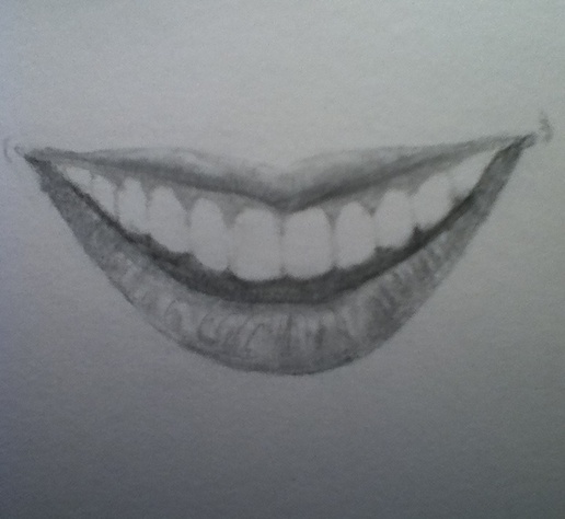 Smiling Lips Sketch at PaintingValley.com | Explore collection of ...