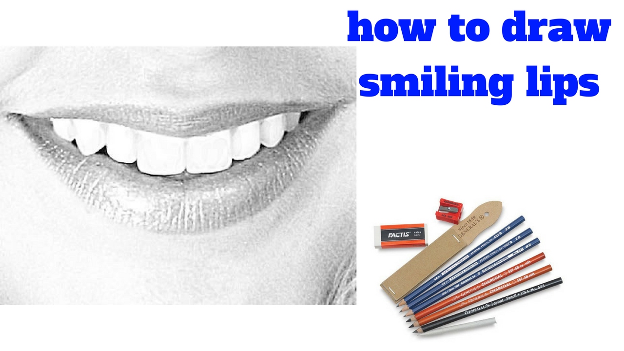 1280x720 How To Draw Smiling Lips Draw Sketch - Smiling Lips Sketch