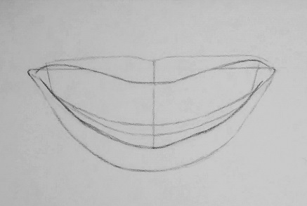 437x294 How To Draw Teeth And Lips 7 Easy Steps Rapidfireart - Smiling Mouth Sketch