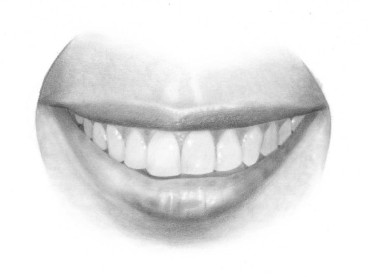 370x277 Drawing Tutorial, How To Draw A Realistic Mouth And Teeth - Smiling Mouth Sketch