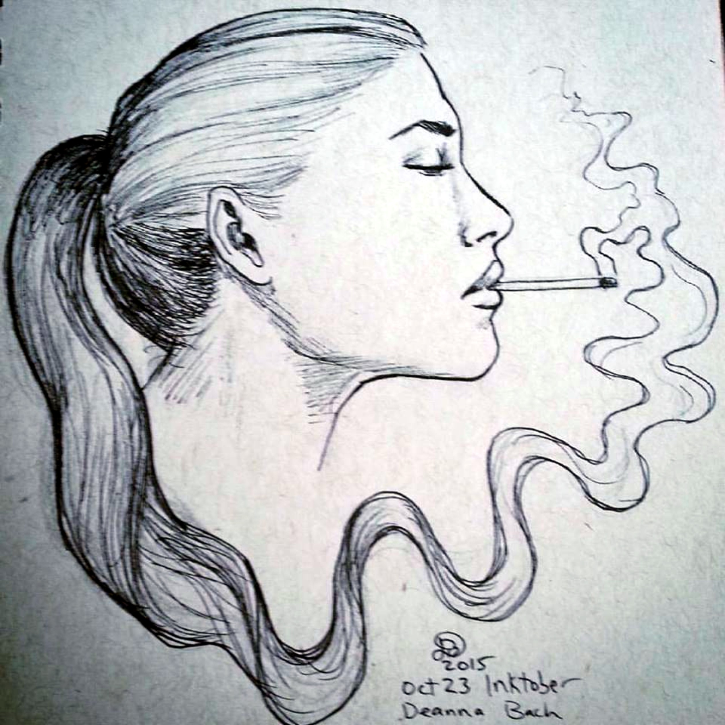 2524x2524 Wm Sketch Smoke Deanna Bach Art - Smoke Sketch