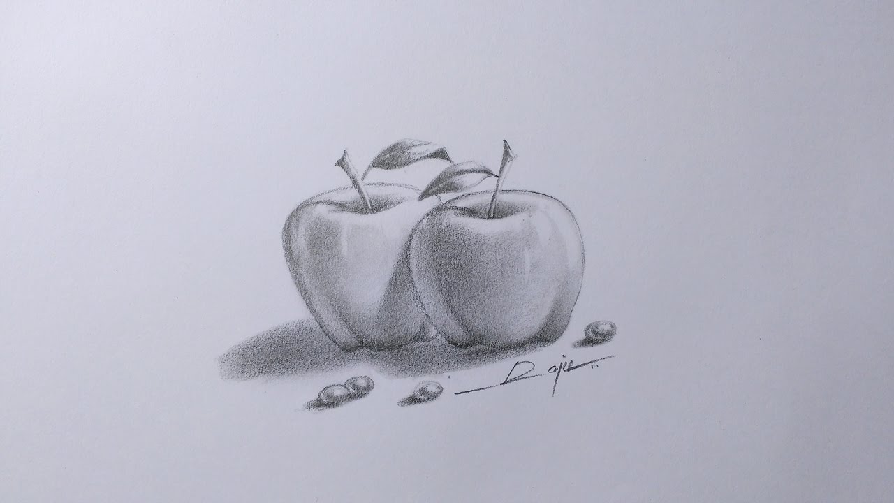 1280x720 Learn Pencil Shade And Smudging Techniques Of The Apples - Smudge Sketch
