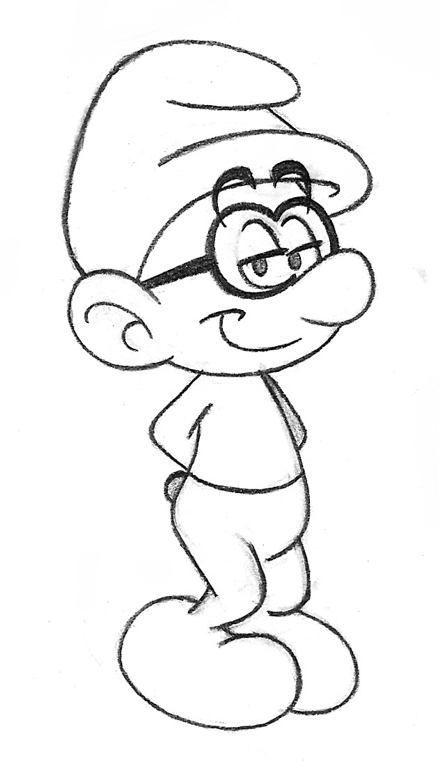 629x1100 Image - Smurf Sketch