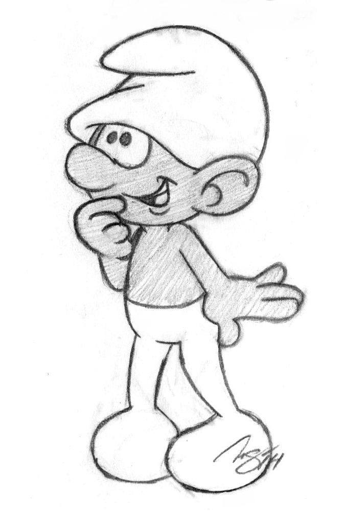 675x1029 Image - Smurf Sketch