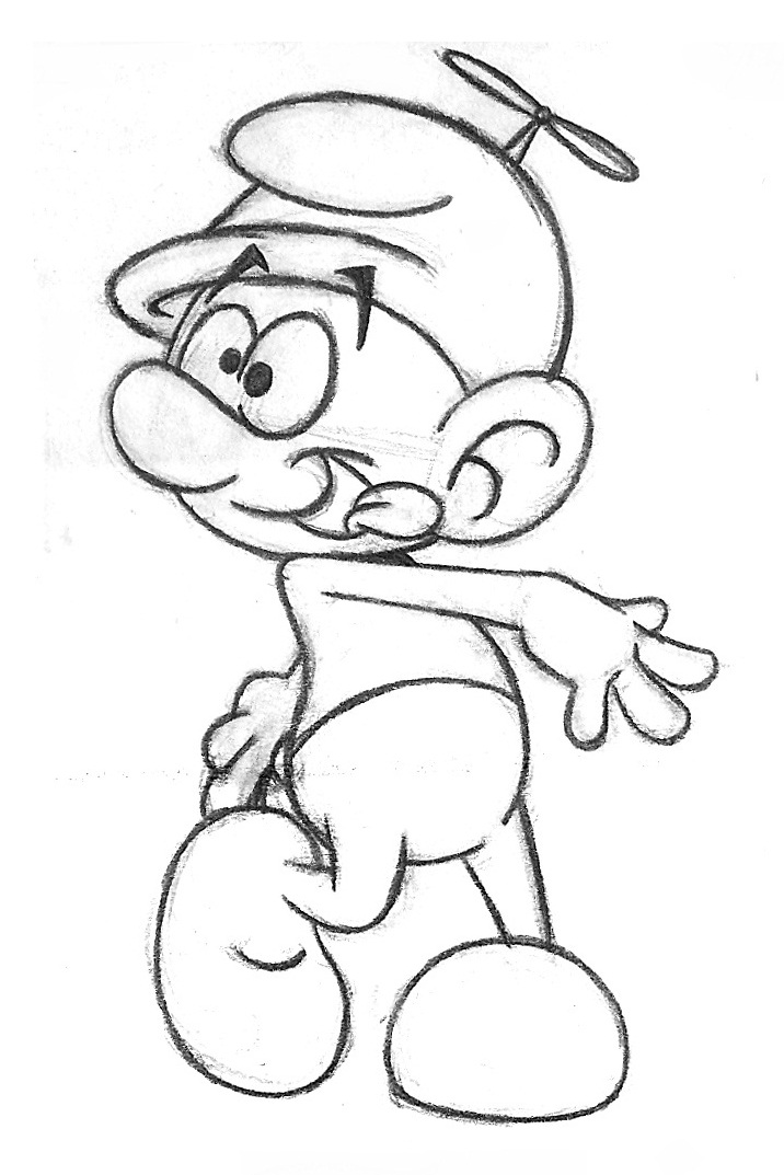 716x1073 Image - Smurf Sketch
