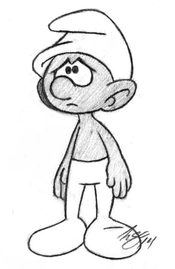 587x898 Image - Smurf Sketch