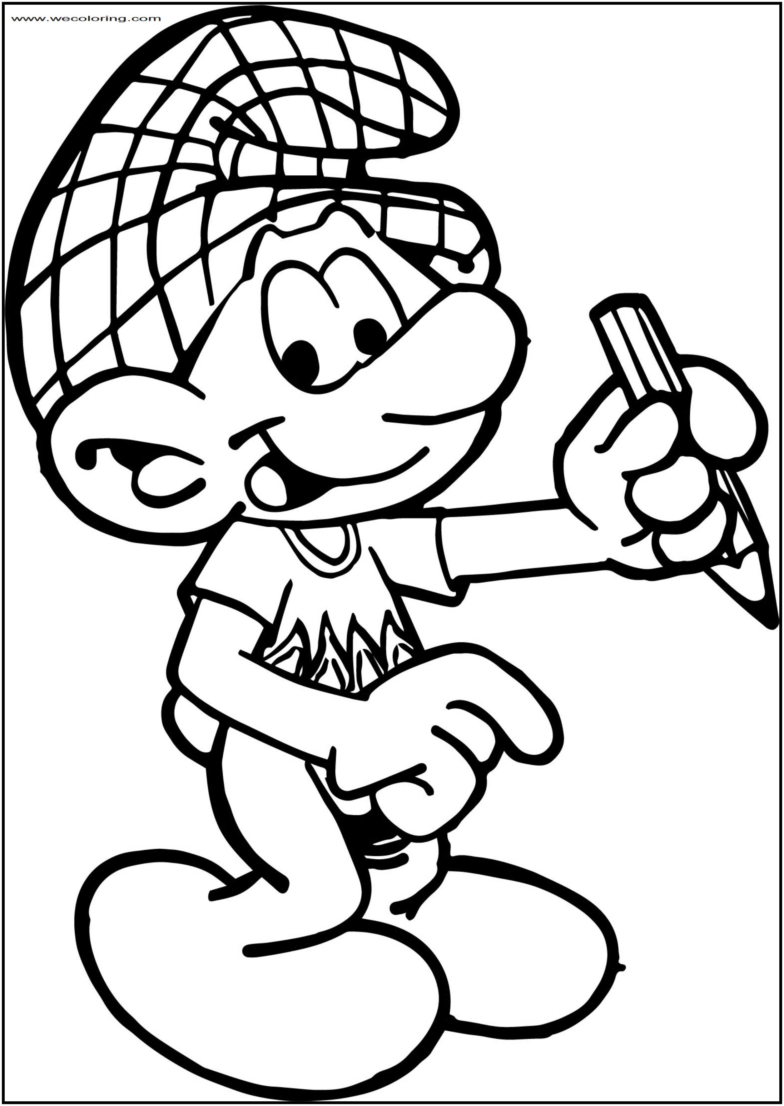 2510x3538 Sketch Smurf Free Printable Coloring - Smurf Sketch