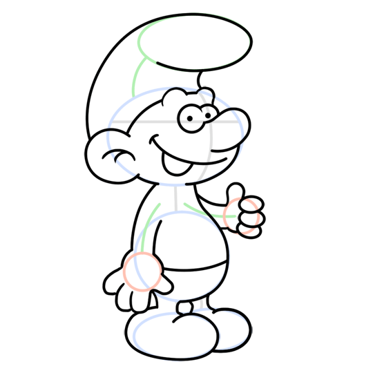 540x540 Smurf Picture Cartoon Drawing Lesson - Smurf Sketch