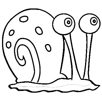 350x350 Gary The Snail Cartoon Sketch - Snail Sketch