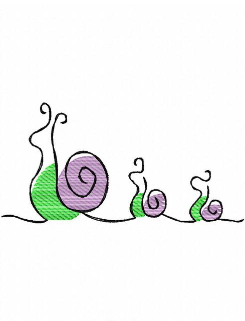 489x640 Snail Sketch Embroidery Design Jazzy Zebra Designs - Snail Sketch