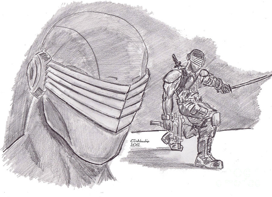900x652 Snake Eyes Drawing By Chris Delvecchio - Snake Eyes Sketch
