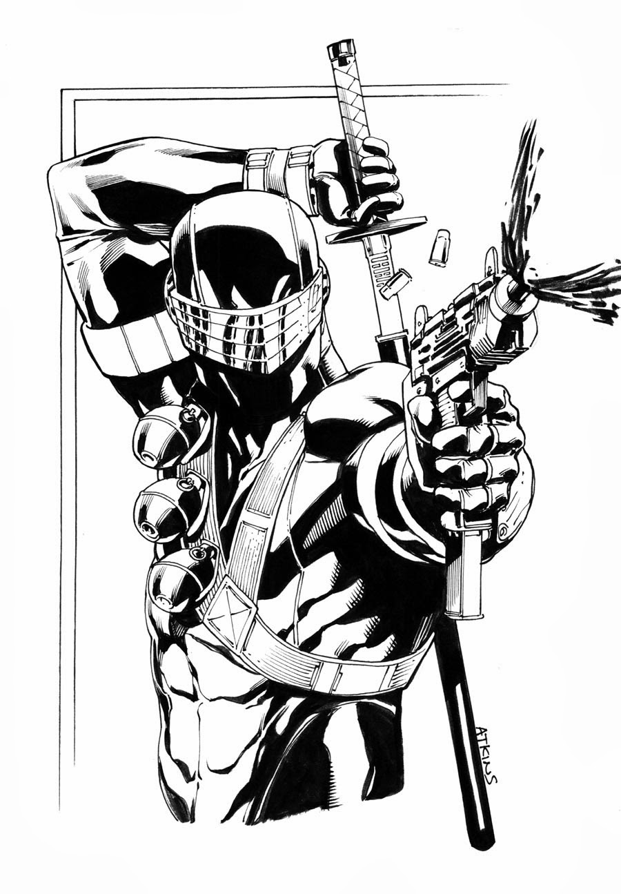 900x1295 Snake Eyes.... Robert Atkins Art - Snake Eyes Sketch