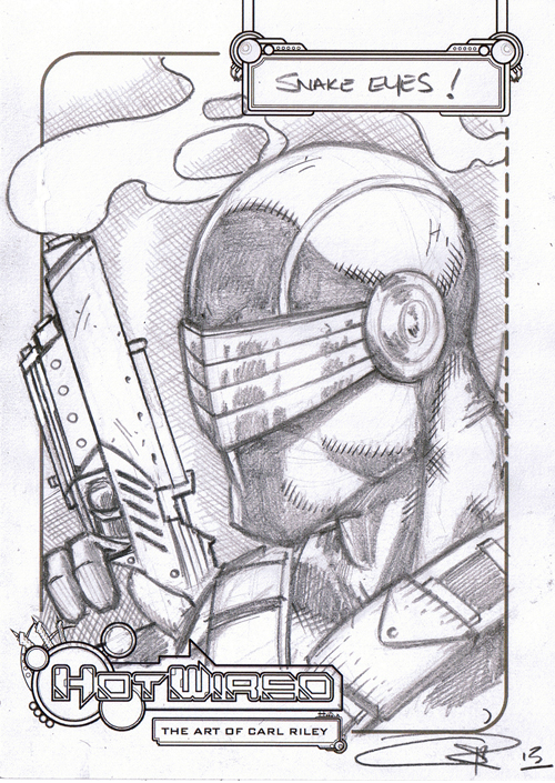 500x705 Free Snake Eyes Sketch By Carl Riley Art - Snake Eyes Sketch