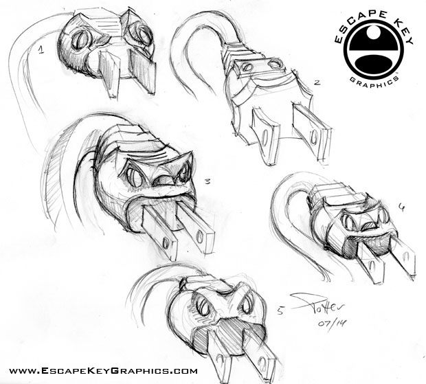 620x559 Electric Snake Illustration On Behance - Snake Head Sketch