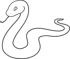 302x254 How To Draw How To Draw A Snake For Kids - Snake Sketch