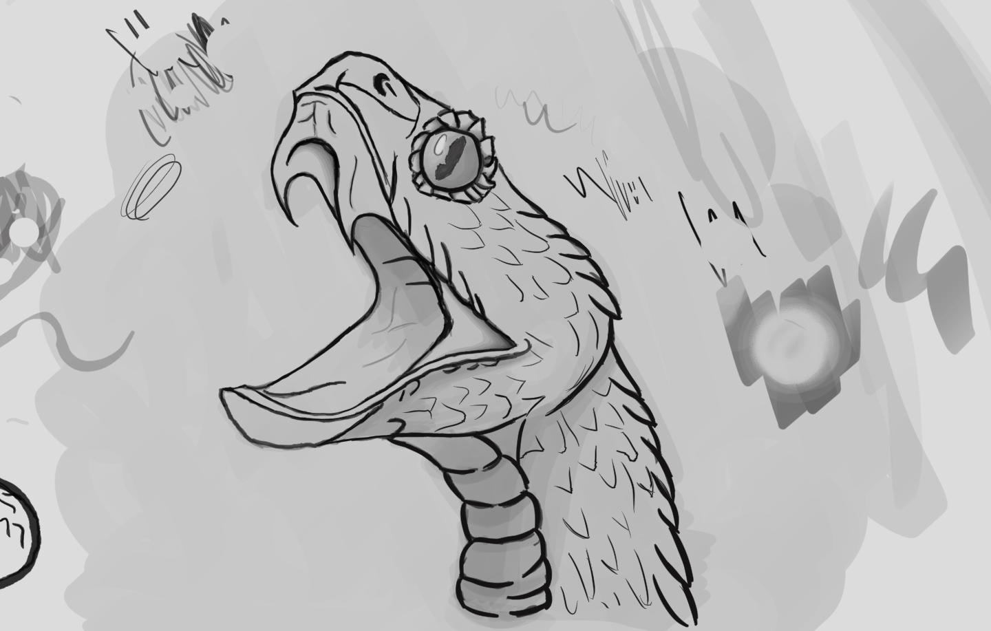 1440x917 Snake Head - Snake Sketch