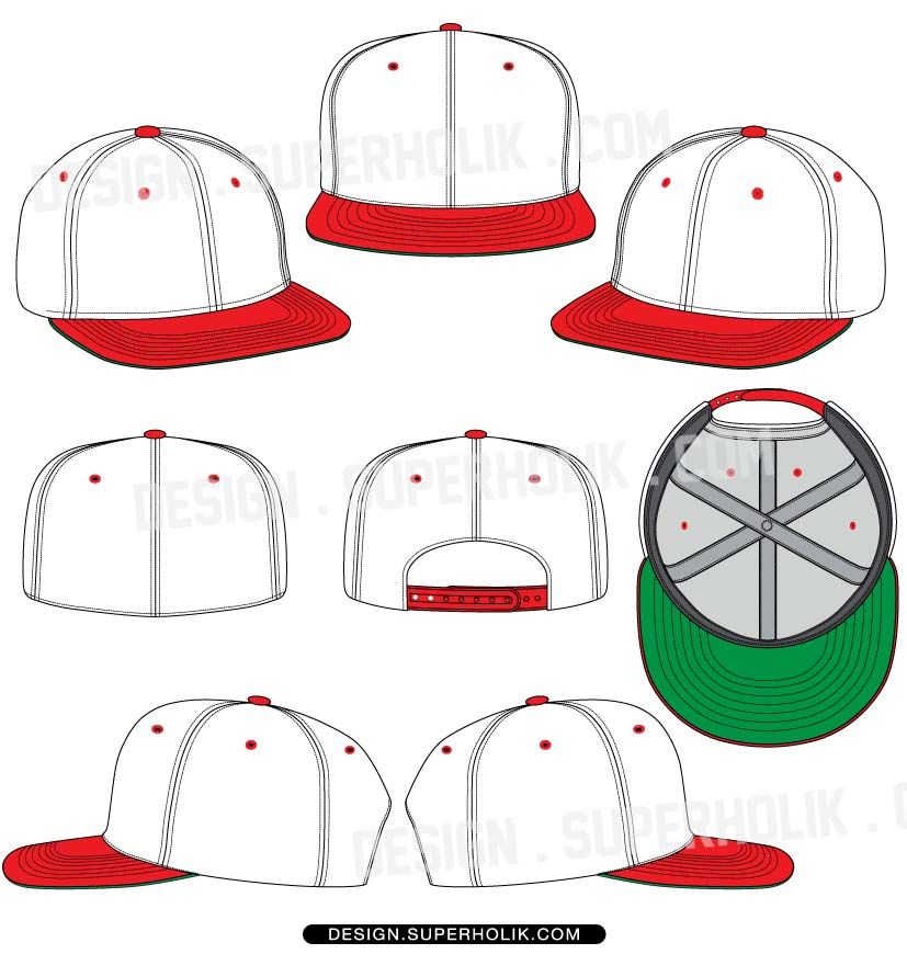 827x870 Pin By Superholik On Clip Arts Hat Template - Snapback Sketch