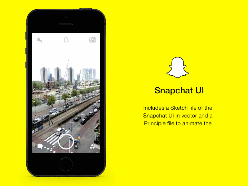 800x600 Snapchat Ui And Principle Animation Sketch Freebie - Snapchat Sketch