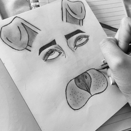 500x500 Drawing Snapchat Dog Sketch Shared By Live Love Laugh - Snapchat Sketch