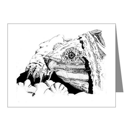 460x460 Snapping Turtle Greeting Cards - Snapping Turtle Sketch