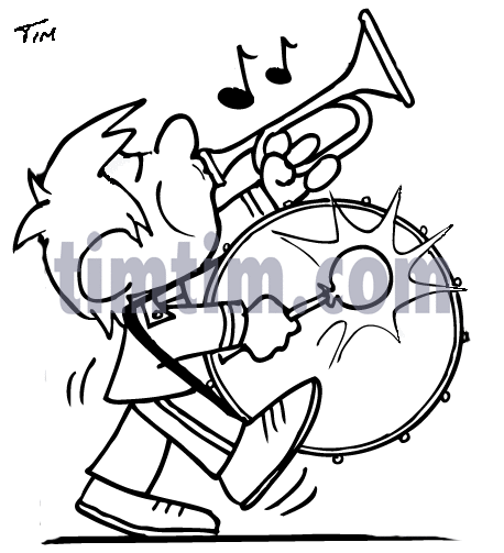 458x503 Marching Band Bass Drum Snare Sketch Clipart - Snare Drum Sketch