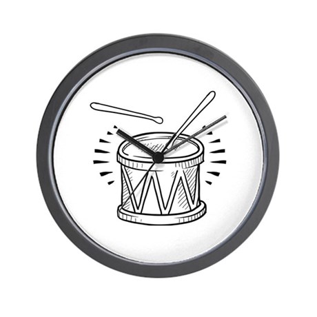 460x460 Snare Drum Sketch Wall Clock By Admin Cp70839509 - Snare Drum Sketch