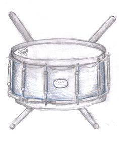 236x280 Drum Tattoo - Snare Drum Sketch
