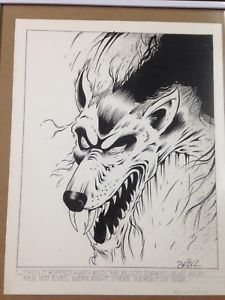 225x300 Matt Smith Snarling Wolf Pencilink Sketch Ebay - Snarling Wolf Sketch