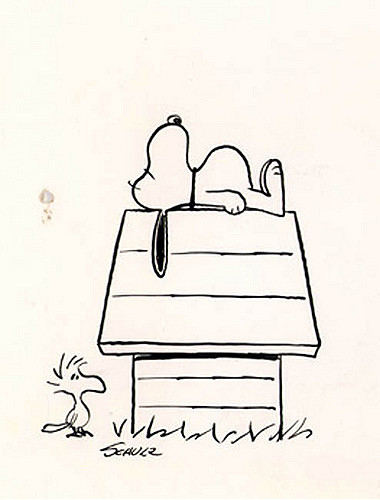 380x500 Snoopy Amp Woodstock By Schulz Another One Of My Favorites - Snoopy Sketch