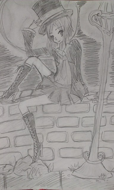 384x640 Sketch Mysterious Girl By Yuki Snow Angel - Snow Angel Sketch