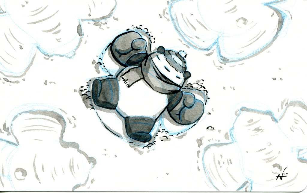 1024x645 Snow Angel Panda By Punchingpandas - Snow Angel Sketch