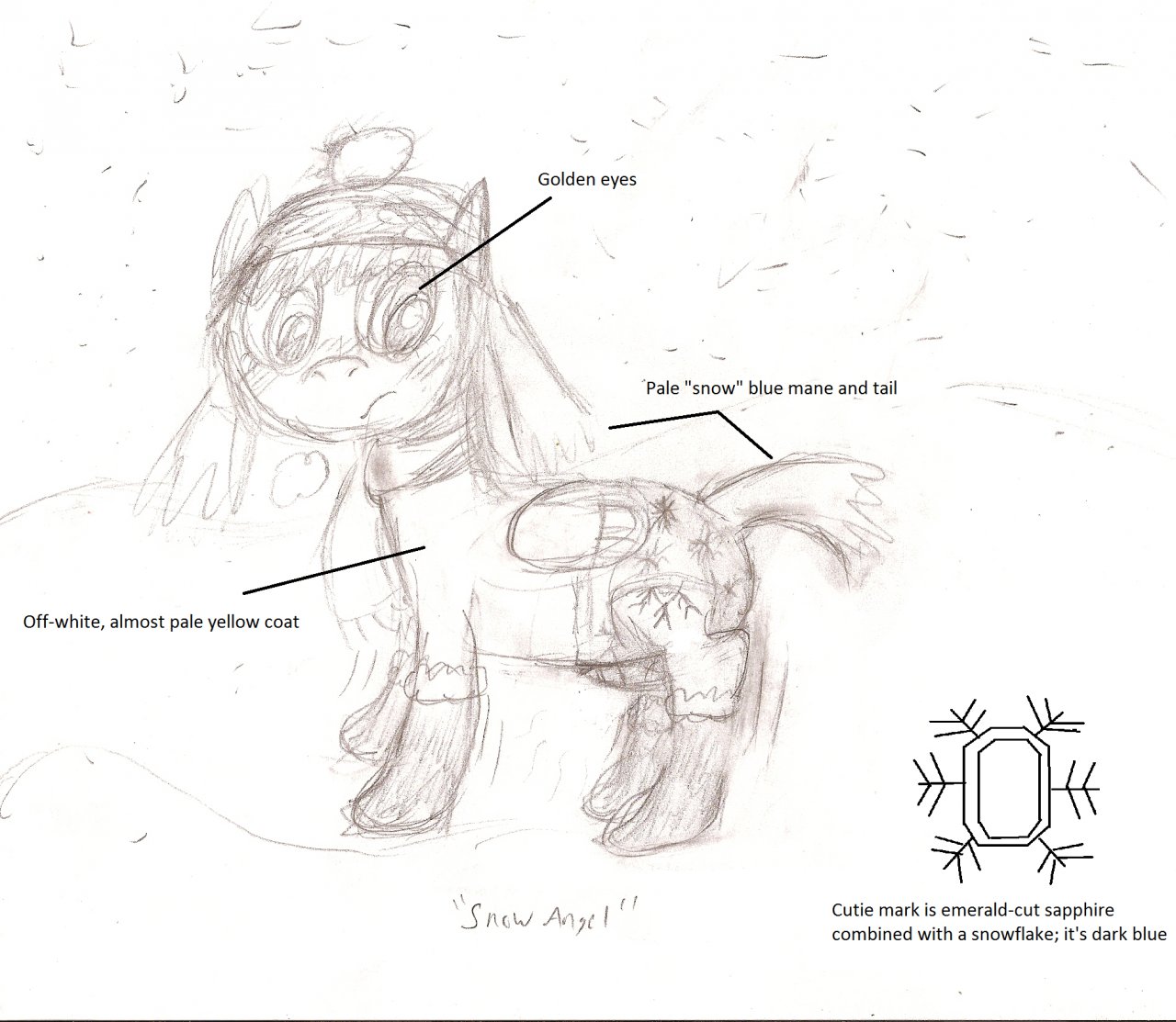 1280x1113 Snow Angel Ref (Sketch) By Hooligans87 - Snow Angel Sketch