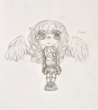 320x358 Snowangel Drawings On Paigeeworld. Pictures Of Snowangel - Snow Angel Sketch