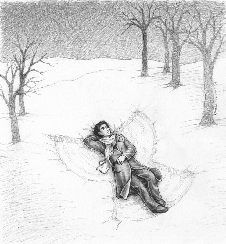 741x800 Crowley Snow Angel. I Love This Picture But It Makes Me Really Sad - Snow Angel Sketch