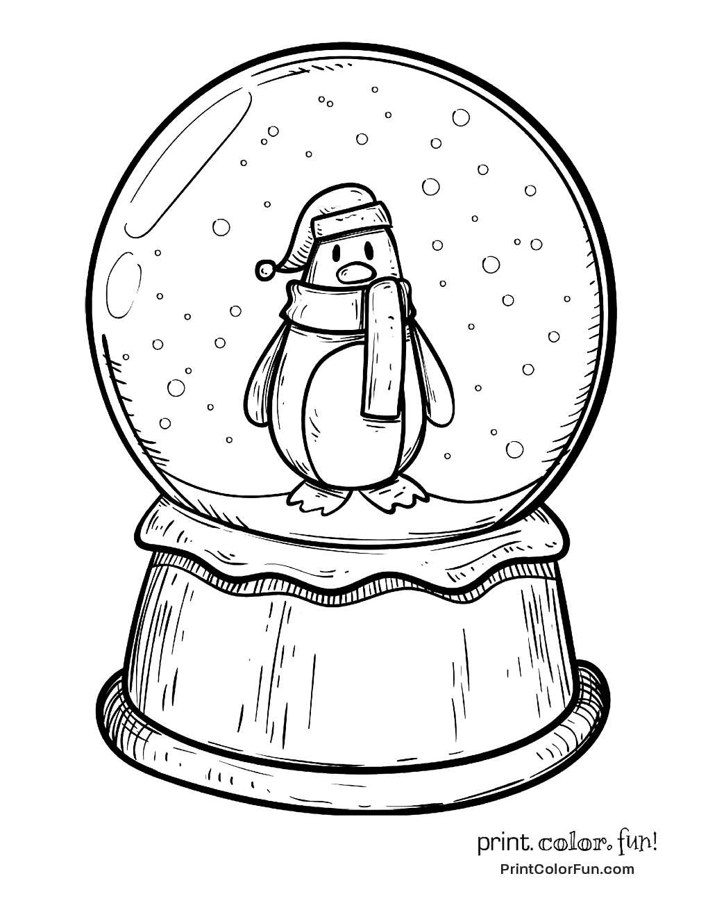 Snow Globe Sketch at Explore collection of Snow