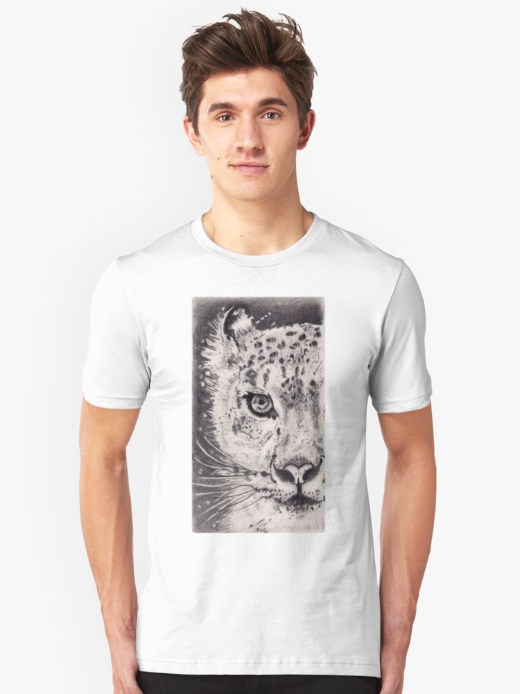 750x1000 Snow Leopard Sketch Unisex T Shirt By Popsydaze Redbubble - Snow Leopard Sketch