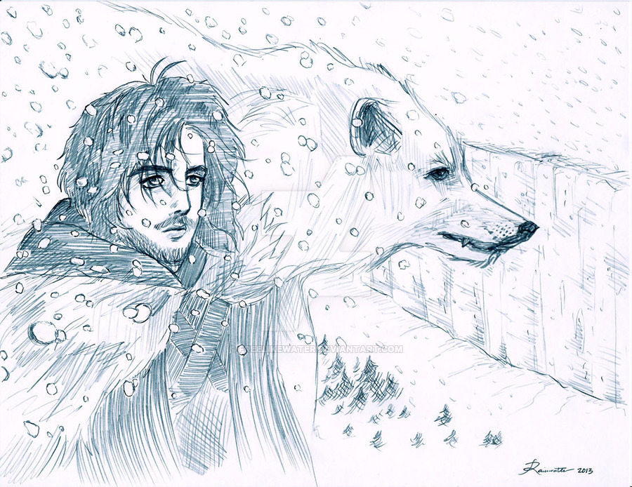 900x694 Jon Snow Sketch By Freelikewater - Snow Sketch