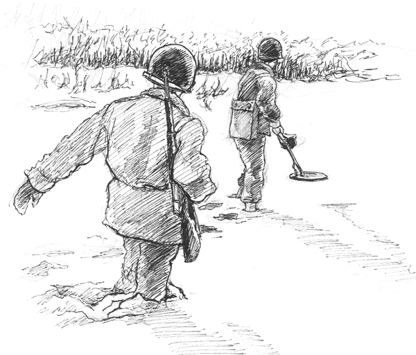 600x512 Sketches Wwii Gis - Snow Sketch