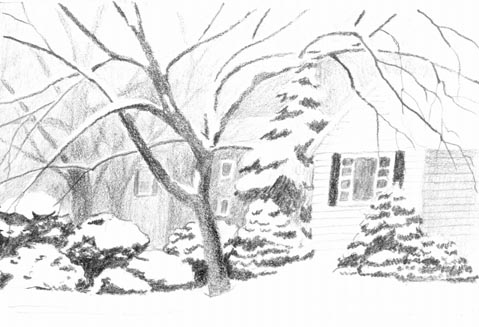 479x327 Snow Scene - Snow Sketch
