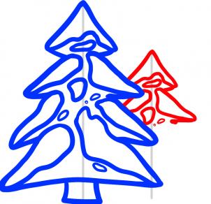 302x292 How To Draw How To Draw Winter Trees, Winter Trees - Snow Tree Sketch