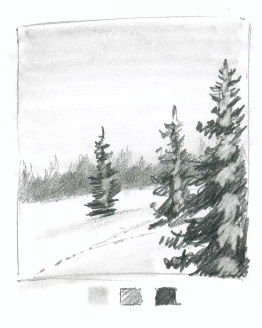 901x1126 How To Draw Snow On Trees - Snow Tree Sketch