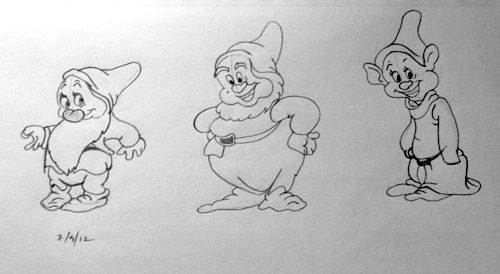 500x274 Merinal Brunda Snow White And The Seven Dwarfs Sketches - Snow White And The Seven Dwarfs Sketches