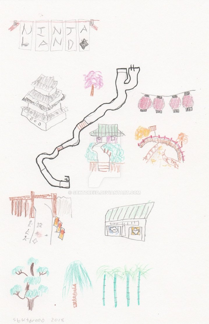 718x1113 Snowboard Kids Course Sketch Ninja Land By Sbktdreed - Snowboard Sketch